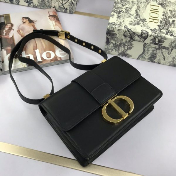 DIOR 30 Montaigne Bag Black Box Calfskin Women