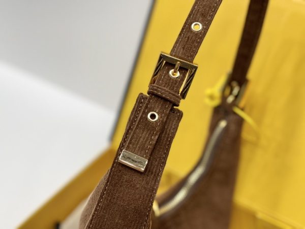 Fendi Brown Suede Croissant-Bag