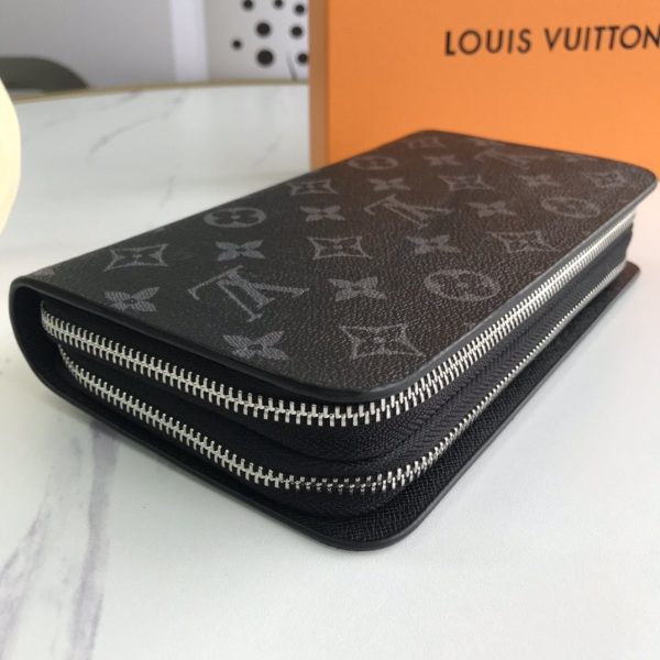 Louis Vuitton Monogram Eclipse Zippy XL Wallet-M61698-VNLV112