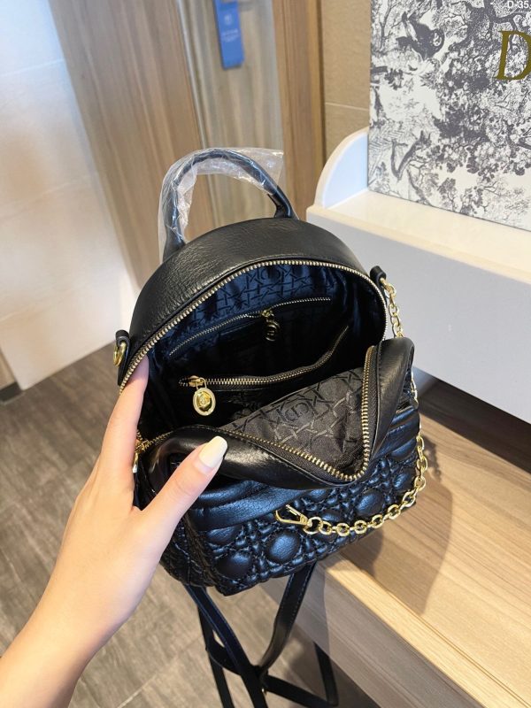 Dior Small backpack Black Cannage Lambskin