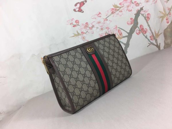 Gucci Ophidia Leather-Trimmed Monogrammed Coated-Canvas