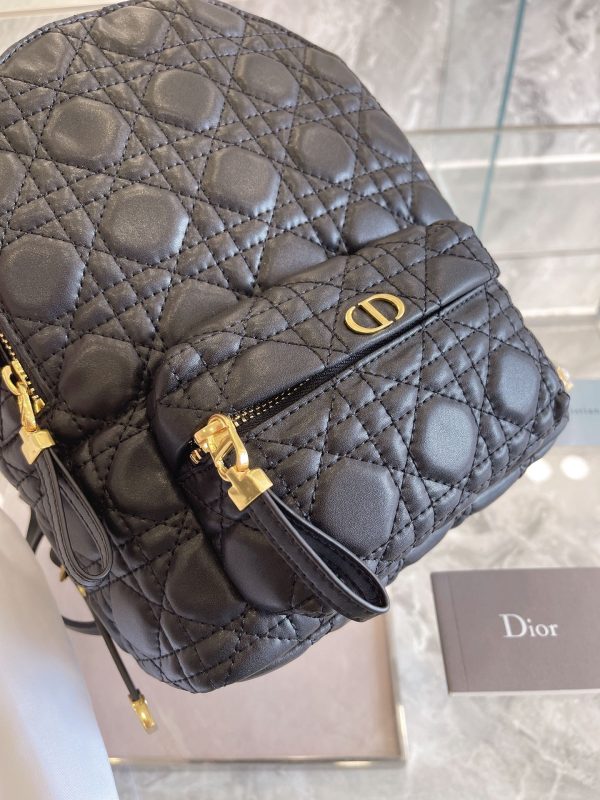 Dior Small backpack Black Cannage Lambskin