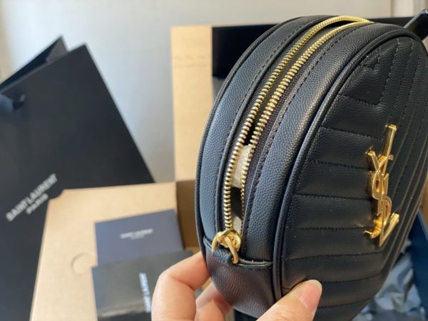 Saint Laurent Vinyle round camera bag