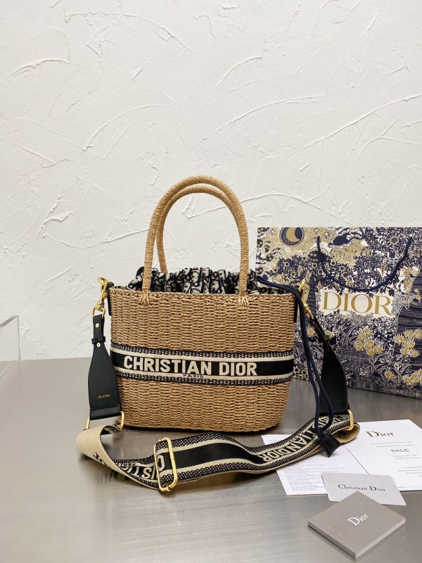 Christian Dior Oblique Jacquard Wicker Basket