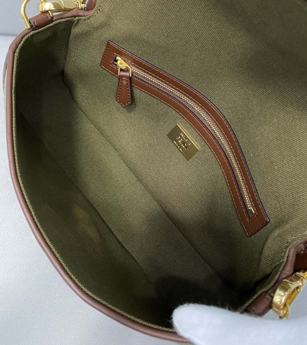 Fendi FF Vertigo Canvas Baguette Bag 8BR600