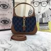 Gucci Women’s Jackie 1961 Small GG Jacquard Denim Shoulder Bag – Blue