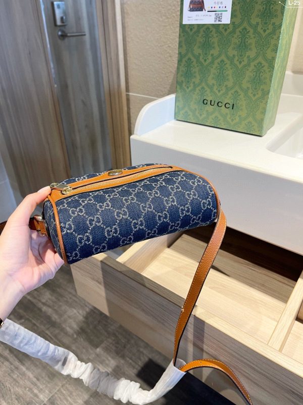 Gucci 517350 Ophidia Mini Denim Cross Body Bag