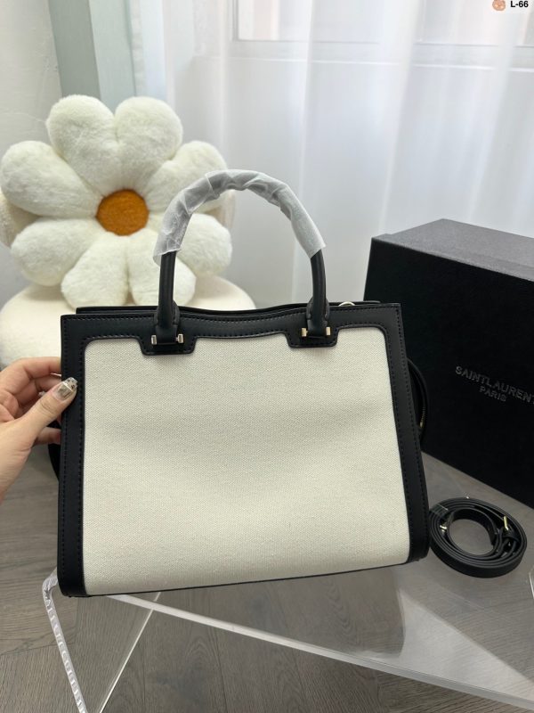 Saint Laurent Uptown Large Two-Tone Black and White Bag