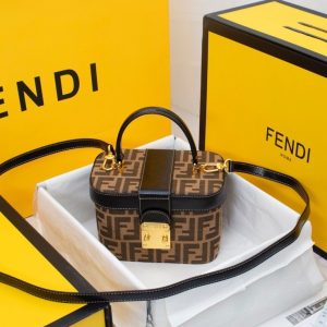 Fendi Zucca Vanity Bag – Brown – Crossbody Bags