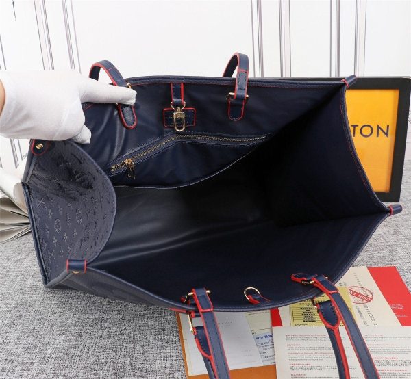 Louis Vuitton On The Go Giant Tote Navy Blue