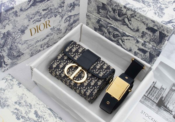 Dior 30 Montaigne Bag Blue Dior Oblique Jacquard Women