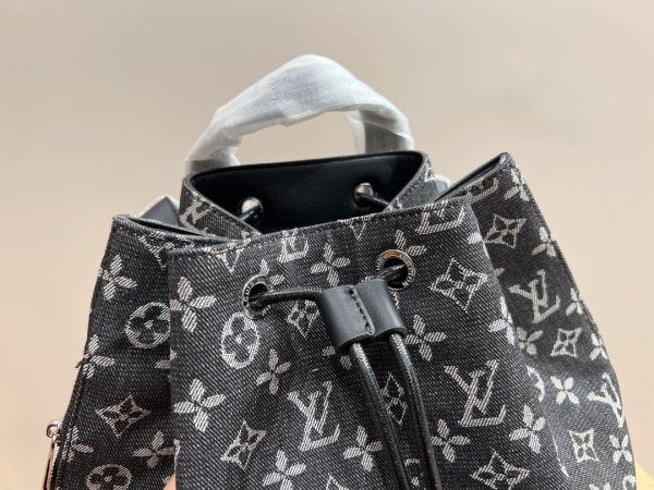 LOUIS VUITTON Black Monogram Mini Lin Betsy Sailor Bag