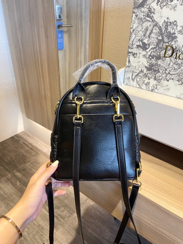 Dior Small backpack Black Cannage Lambskin