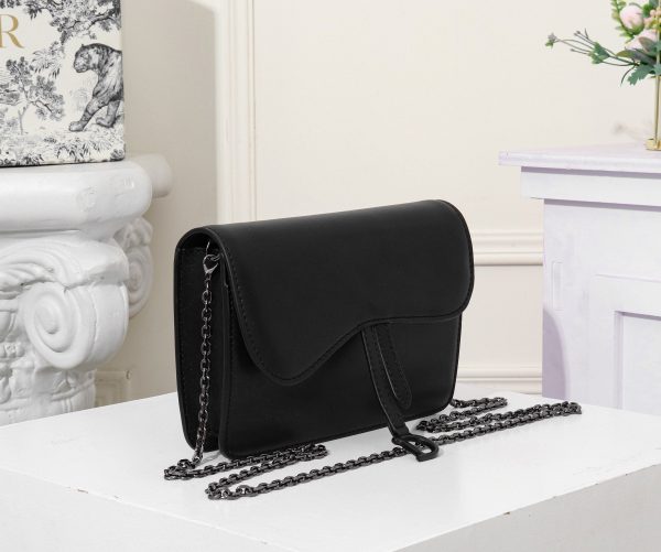 DIOR Long Saddle Wallet with Chain