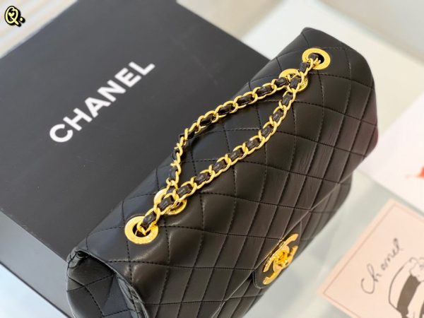 Chanel Classic Flap Bag Medium Black Gold