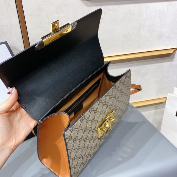 GUCCI Padlock GG Supreme Top Handle Bag