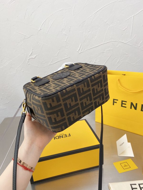 FENDI Boston logo detailed mini bowling bag