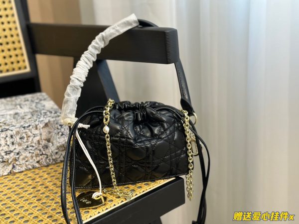 Lady Dior Milly Mini Bag Black Cannage Lambskin