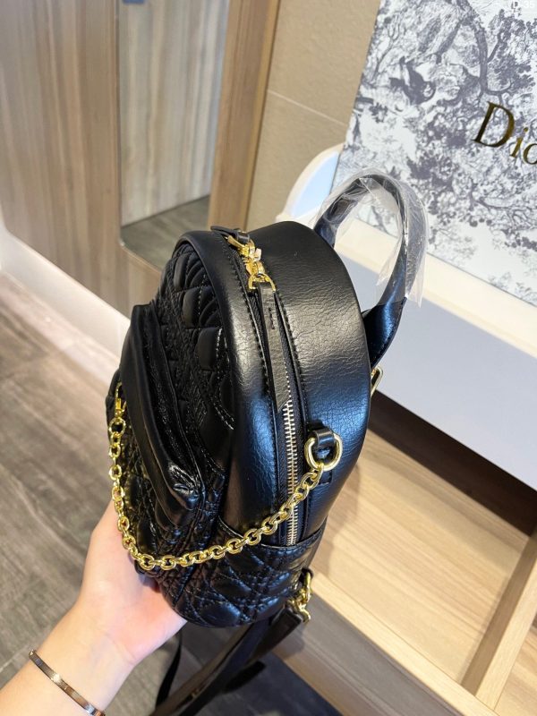 Dior Small backpack Black Cannage Lambskin