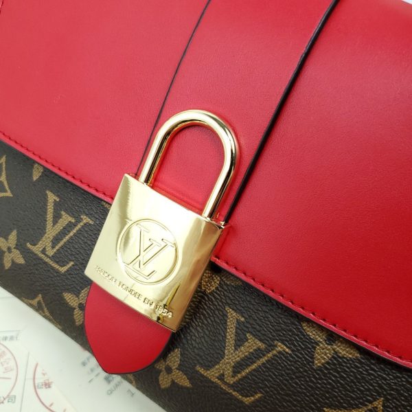 LOUIS VUITTON LOCKY BB MONOGRAM CANVAS COQUELICOT HANDBAG