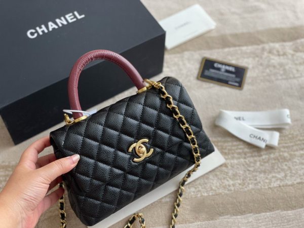 Chanel small Flap Bag Calfskin & Gold-Tone Metal black