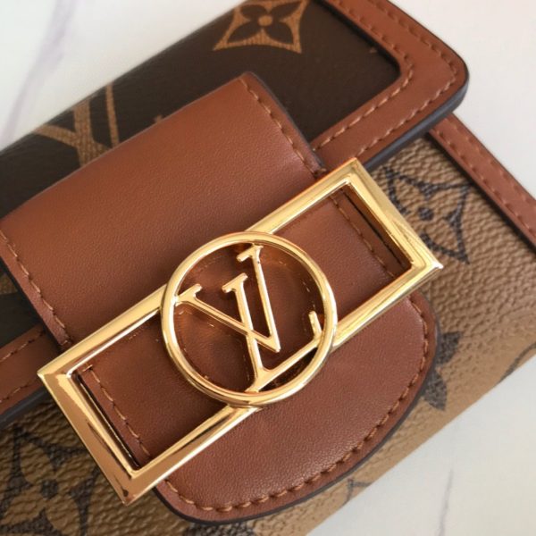 Women Louis Vuitton Portefeuille Dauphine Monogram Compact M68725