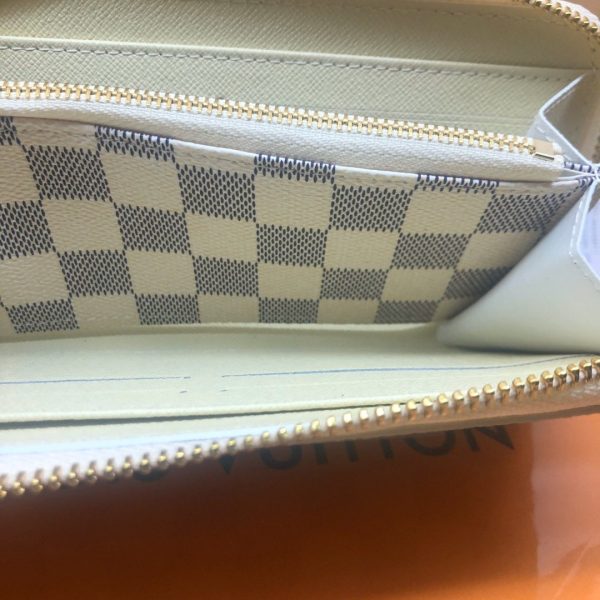 Louis Vuitton Damier Azur Canvas Rose Ballerine Clemence Wallet!!