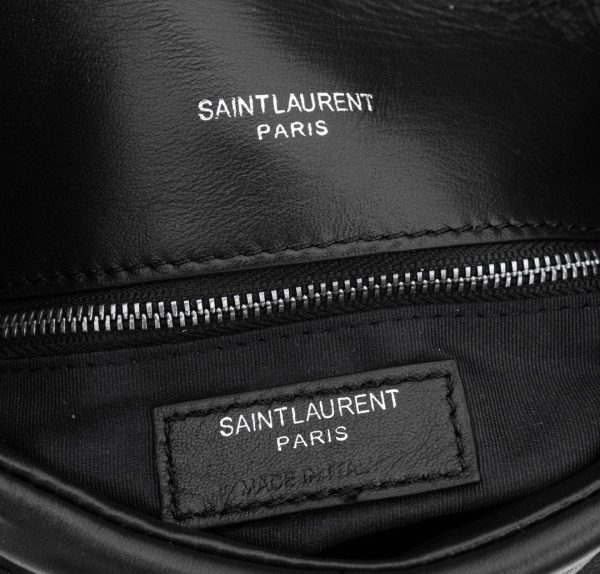 Saint Laurent Loulou Puffer Black Leather
