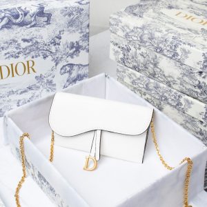 Dior – Saddle Pouch Latte Grained Calfskin