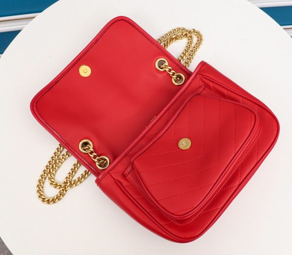 Saint Laurent Baby Niki Bag In Red Lambskin