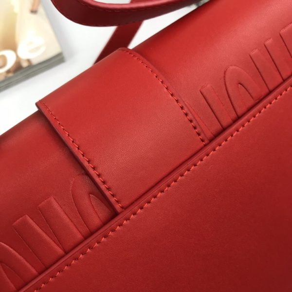 Dior Red Leather 30 Montaigne Shoulder Bag