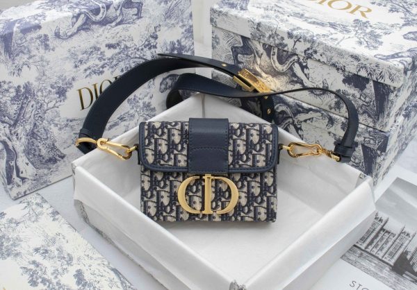 Dior 30 Montaigne Bag Blue Dior Oblique Jacquard Women