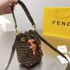 Fendi Fendi Mon Tresor FF Jacquard Drawstring Bucket Bag