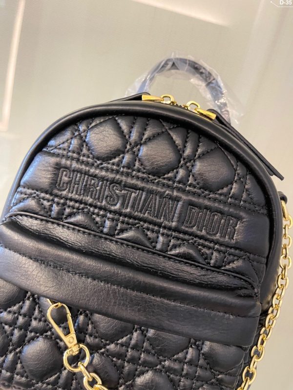 Dior Small backpack Black Cannage Lambskin