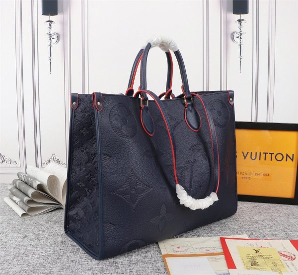 Louis Vuitton On The Go Giant Tote Navy Blue