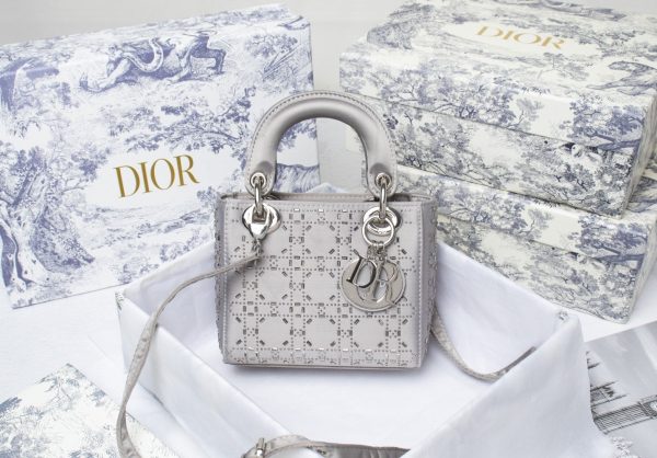 Lady Dior Embellished Cannage Satin Mini