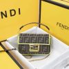 Fendi Baguette Brown Fabric Bag