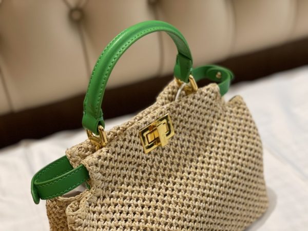 Fendi Peekaboo Iconic Mini Interlace Bag