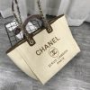 Chanel Deauville Small Straw Raffia Striped