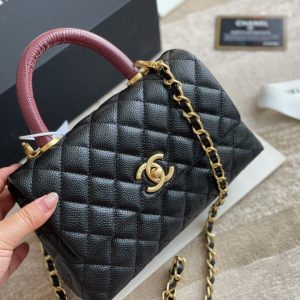 Chanel small Flap Bag Calfskin & Gold-Tone Metal black