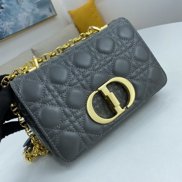 Dior Small Dior Caro Bag Black Supple Cannage Calfskin Women