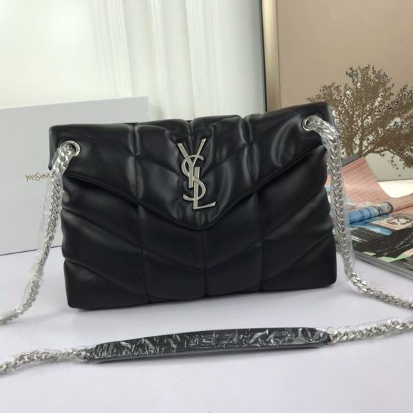 Saint Laurent Women Small Puffer Leather Shoulder bag