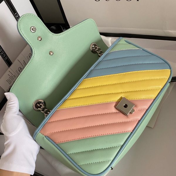 Gucci Marmont Shoulder Bag GG Small Pastel Multicolor