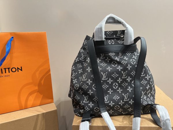 LOUIS VUITTON Black Monogram Mini Lin Betsy Sailor Bag