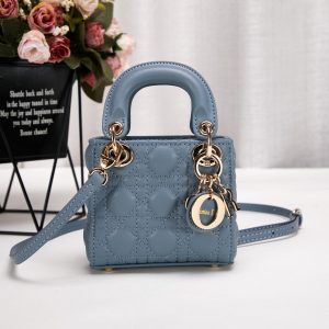 Dior Micro Lady Dior Cannage Heart  Lambskin Leather