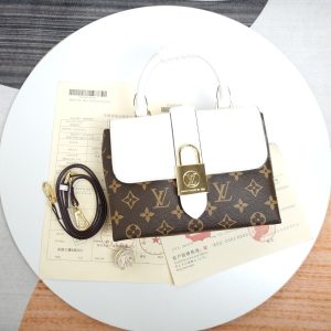 LOUIS VUITTON LOCKY BB MONOGRAM CANVAS COQUELICOT HANDBAG