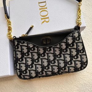 Dior – 30 Montaigne Hobo Avenue Mini Bag Blue Oblique Jacquard – Women