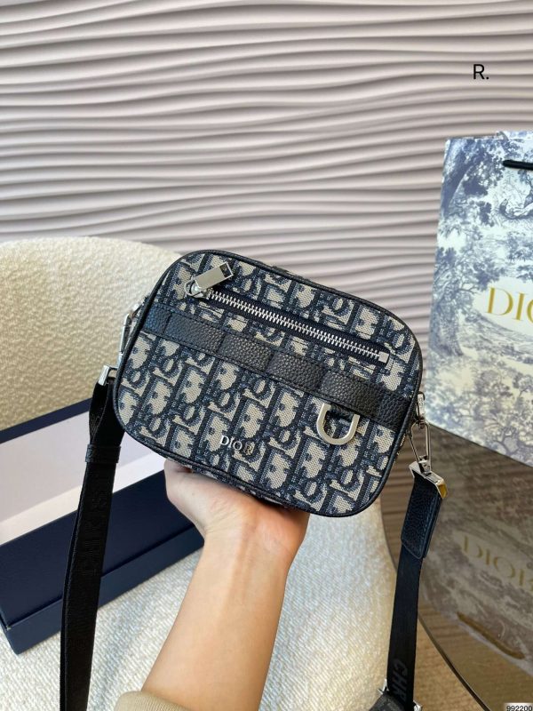 Dior Mini Safari Bag With Strap Black Dior Oblique Jacquard Men
