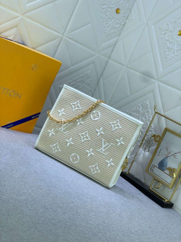 LV Soft Trunk White Taurillon Monogram leather