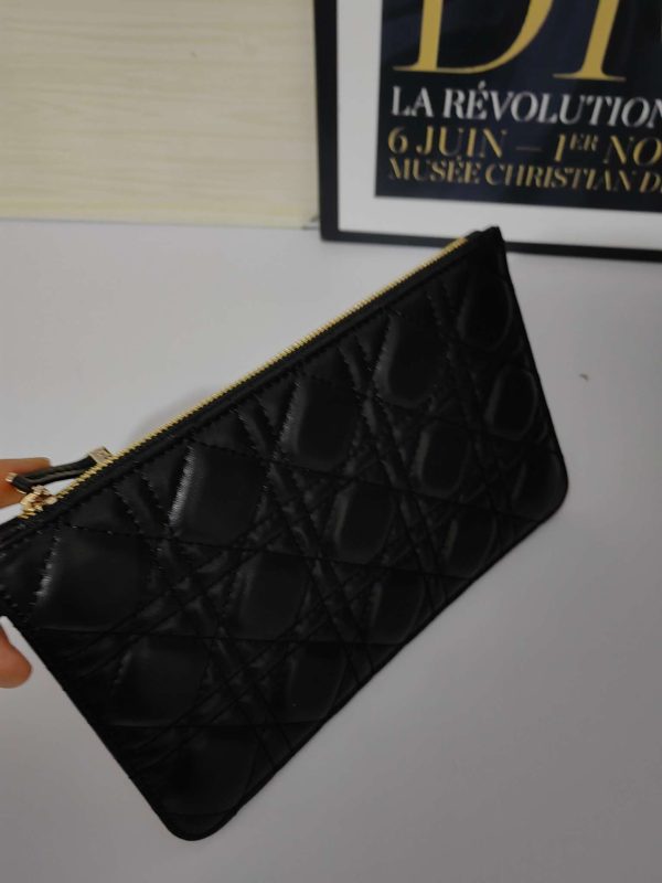 Medium Dior Toujours Bag Black Macrocannage Calfskin